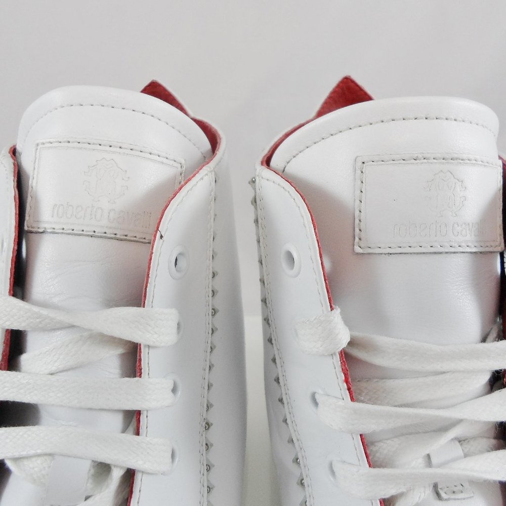 🎁FATHERS DAY NEW $579 ROBERTO CAVALLI HI-TOP EMBELLISHED RC LOGO SNEAKERS 45 - Picture 4 of 12